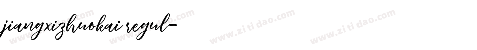 jiangxizhuokai regul字体转换